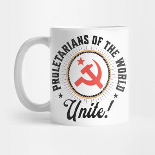 Proletarians of the World Unite! Communist Hammer and Sickle Mug